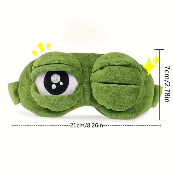 3D Sad Frog Sleep Mask Natural Sleeping Eyeshade Cover Shade Eye Patch For Travel Office Room Relieve Stress Anxiety Gift - Image 4