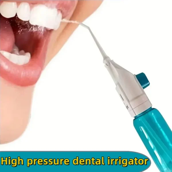 Household High Pressure Oral Irrigator Portable Dental Cleaning Water Floss Manual Scour To Keep Teeth Beautiful