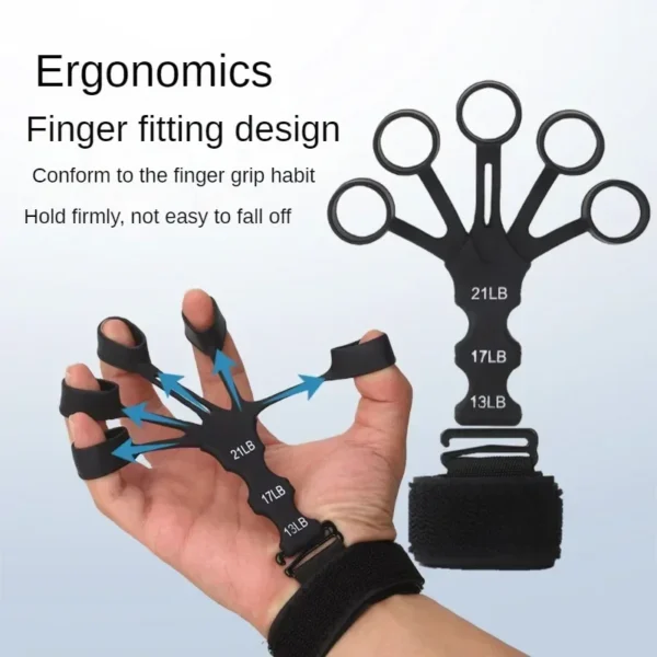 Finger Gripper Finger Exerciser Guitar Finger Exerciser 6 Resistant Levels Recovery Physical Tools Hand Strengthener For Patient