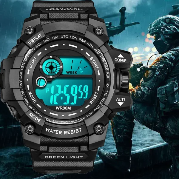 YIKAZE Men LED Digital Watches Luminous Fashion Sport Waterproof Watches For Man Kids Date Army Military Clock Relogio Masculino