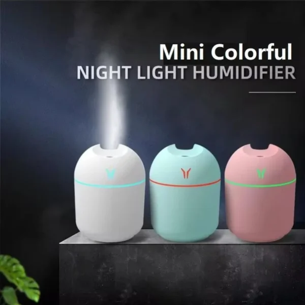 250ML USB Mini Air Humidifier Aroma Essential Oil Diffuser For Home Car Ultrasonic Mute Mist Maker Diffuser with LED Color Lamp - Image 6