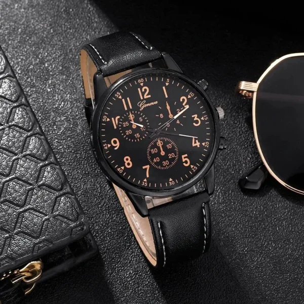 New Fashion Mens Sports Watches Man Business Quartz Wristwatch Luxury Vintage Leather Belt Bracelet Men Casual Clock Watch - Image 4