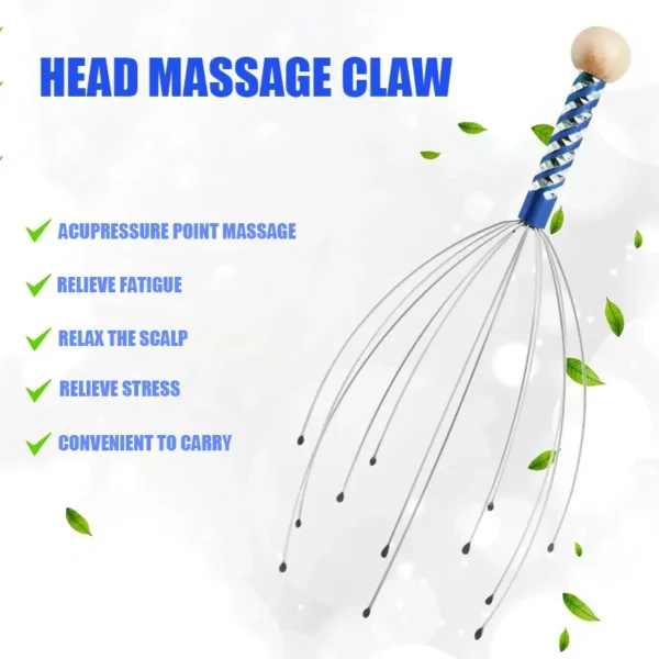 Octopus Head Massager Head Scratching Scalp Stainless Steel Massage Claw Scalp Scratcher Itch Reliever Massage Relaxation Tools - Image 2