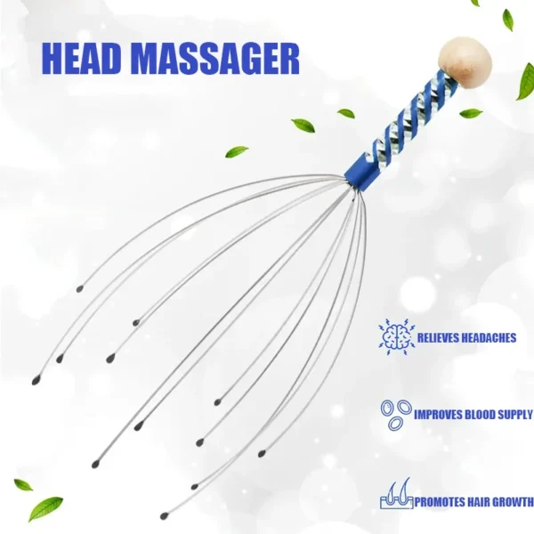 Octopus Head Massager Head Scratching Scalp Stainless Steel Massage Claw Scalp Scratcher Itch Reliever Massage Relaxation Tools - Image 5