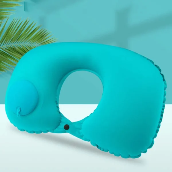 TARKA Flocking Inflatable Neck Pillow Portable Pillow Can Be Stored Self Filled Suitable For Outdoor Travel Camping Hiking - Image 4