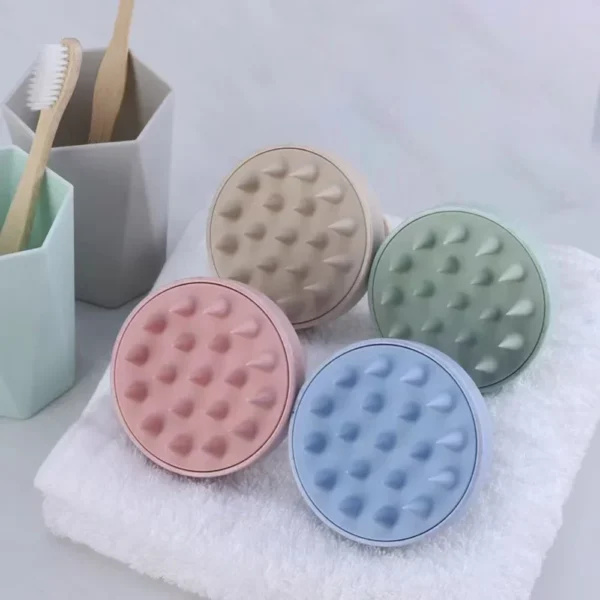 Silicone Shampoo Brush Head Scalp Massage Comb Clean The Scalp Thoroughly Body Massage Brush Bath Brush Salon Hairdressing Tool - Image 3