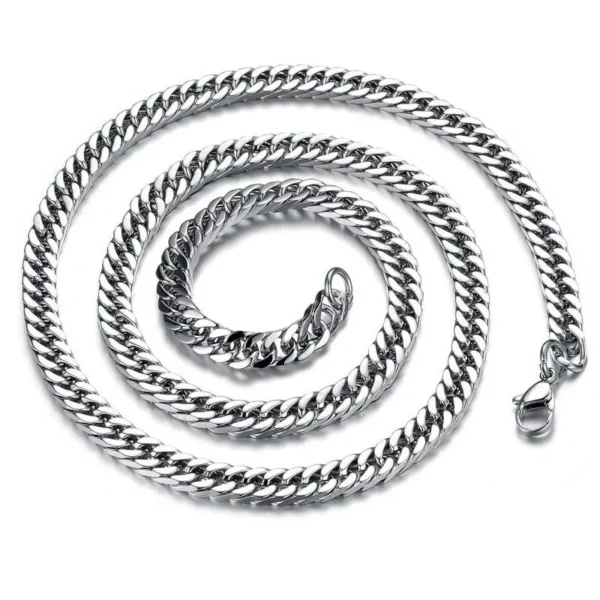 HNSP 8mm-14mm Thick Stainless Steel Cuban Chain Necklace For Men Punk Neck Male Chains Jewelry Accessories - Image 6