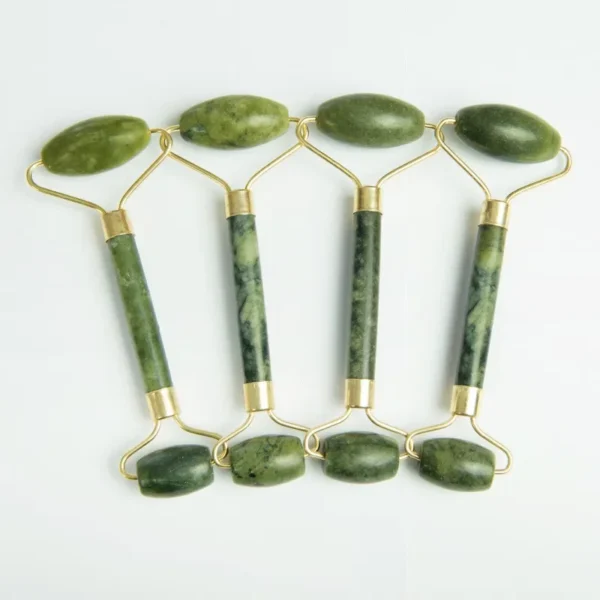 Natural Jade Facial Massager Face-lift Roller Wheel Single Head Jade Roller Facial GuaSha Acupuncture Massage - Image 2