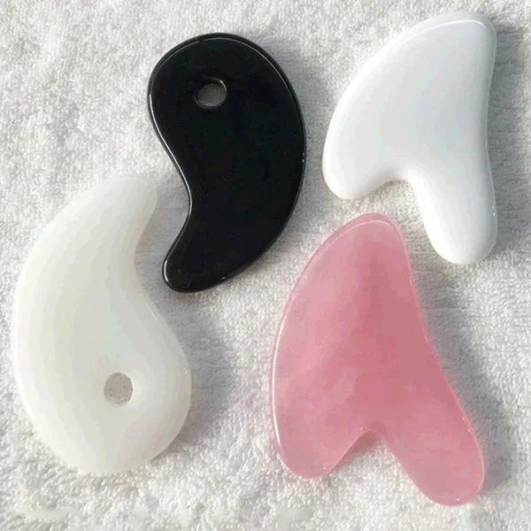 1pc Heart Shape SPA Massage Beeswax Gua sha Scraping Massage Scraper Face Massager Acupuncture Guasha Board Massager for face - Image 3