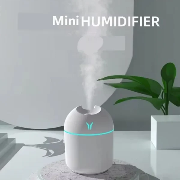 250ML USB Mini Air Humidifier Aroma Essential Oil Diffuser For Home Car Ultrasonic Mute Mist Maker Diffuser with LED Color Lamp - Image 2