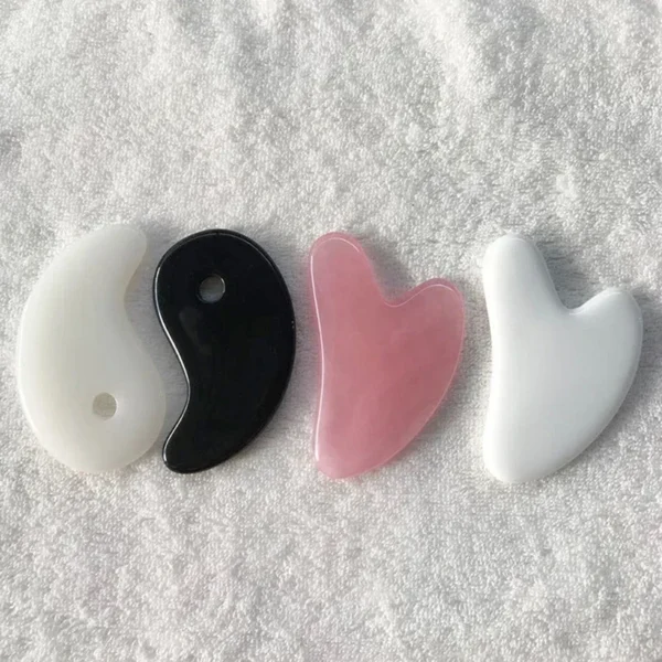 1pc Heart Shape SPA Massage Beeswax Gua sha Scraping Massage Scraper Face Massager Acupuncture Guasha Board Massager for face - Image 4