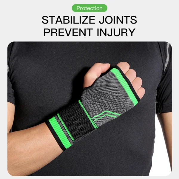 Gym Sports Wristband Wrist Protector Palm Guard Wrist Support Adjustable Wrist Brace Strap Compression Gloves for Carpal Tunnel - Image 4