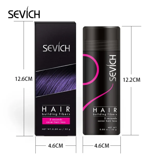 Sevich 25g hair building fibers powder hair loss products bald extension thicken hair spray jar keratin - Image 6