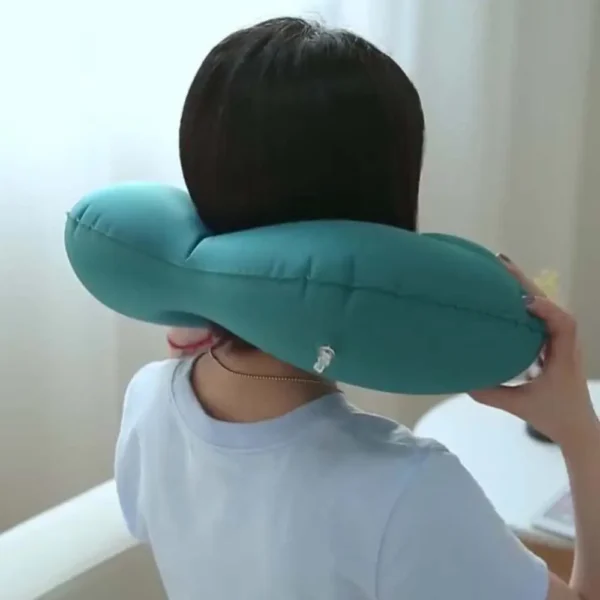 TARKA Flocking Inflatable Neck Pillow Portable Pillow Can Be Stored Self Filled Suitable For Outdoor Travel Camping Hiking - Image 6