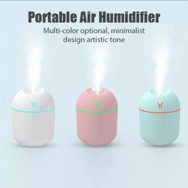 250ML USB Mini Air Humidifier Aroma Essential Oil Diffuser For Home Car Ultrasonic Mute Mist Maker Diffuser with LED Color Lamp - Image 4