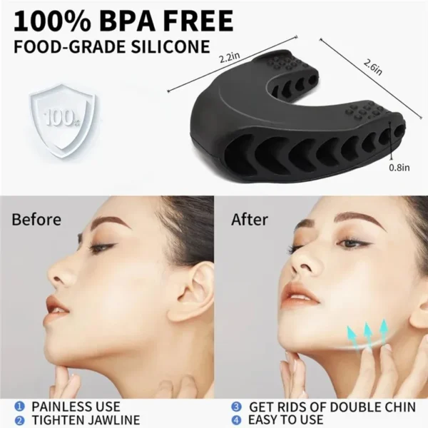 U Shape Jaw Exerciser New Facial Pop N Go Mouth Jawline Face Fitness Muscle Chew Ball Bite Breaker Training Equipment - Image 2