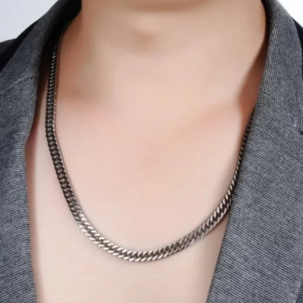 HNSP 8mm-14mm Thick Stainless Steel Cuban Chain Necklace For Men Punk Neck Male Chains Jewelry Accessories - Image 5