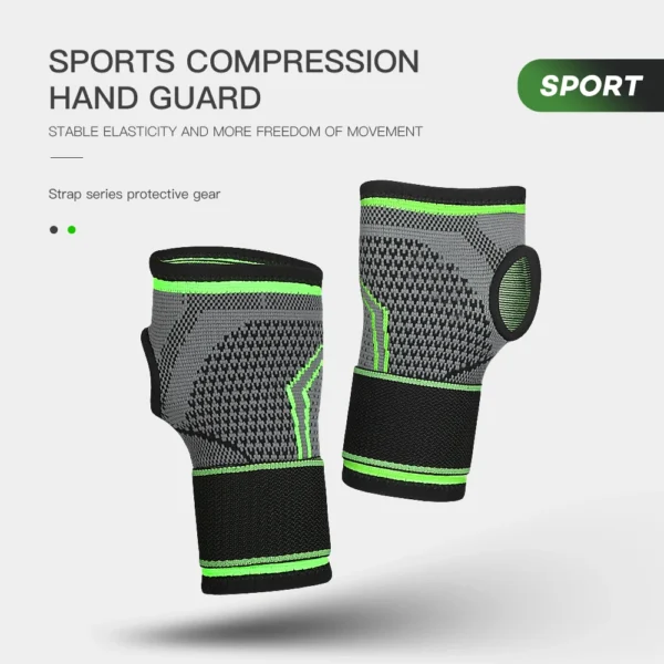 Gym Sports Wristband Wrist Protector Palm Guard Wrist Support Adjustable Wrist Brace Strap Compression Gloves for Carpal Tunnel - Image 2