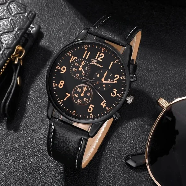 New Fashion Mens Sports Watches Man Business Quartz Wristwatch Luxury Vintage Leather Belt Bracelet Men Casual Clock Watch - Image 3