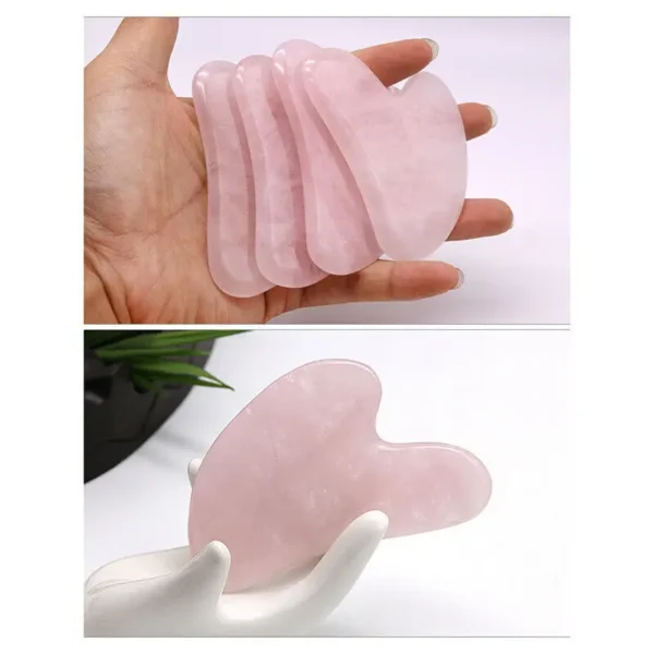 Gua Sha Massage Board for Face Rose Pink Guasha Plate Jade Face Massager Scrapers Tools for Face Neck Back Body - Image 6