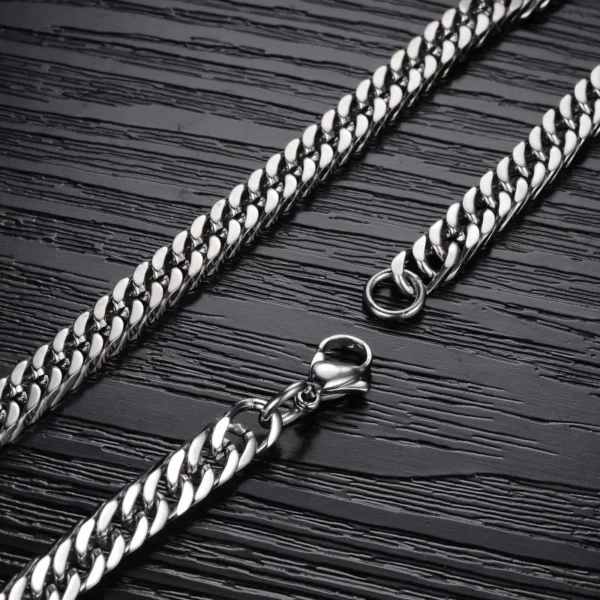 HNSP 8mm-14mm Thick Stainless Steel Cuban Chain Necklace For Men Punk Neck Male Chains Jewelry Accessories - Image 2