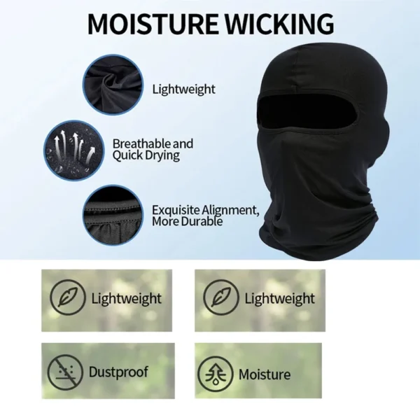 Ski Mask for Men Full Face Mask Balaclava Black Ski Masks Covering Neck Gaiter - Image 4